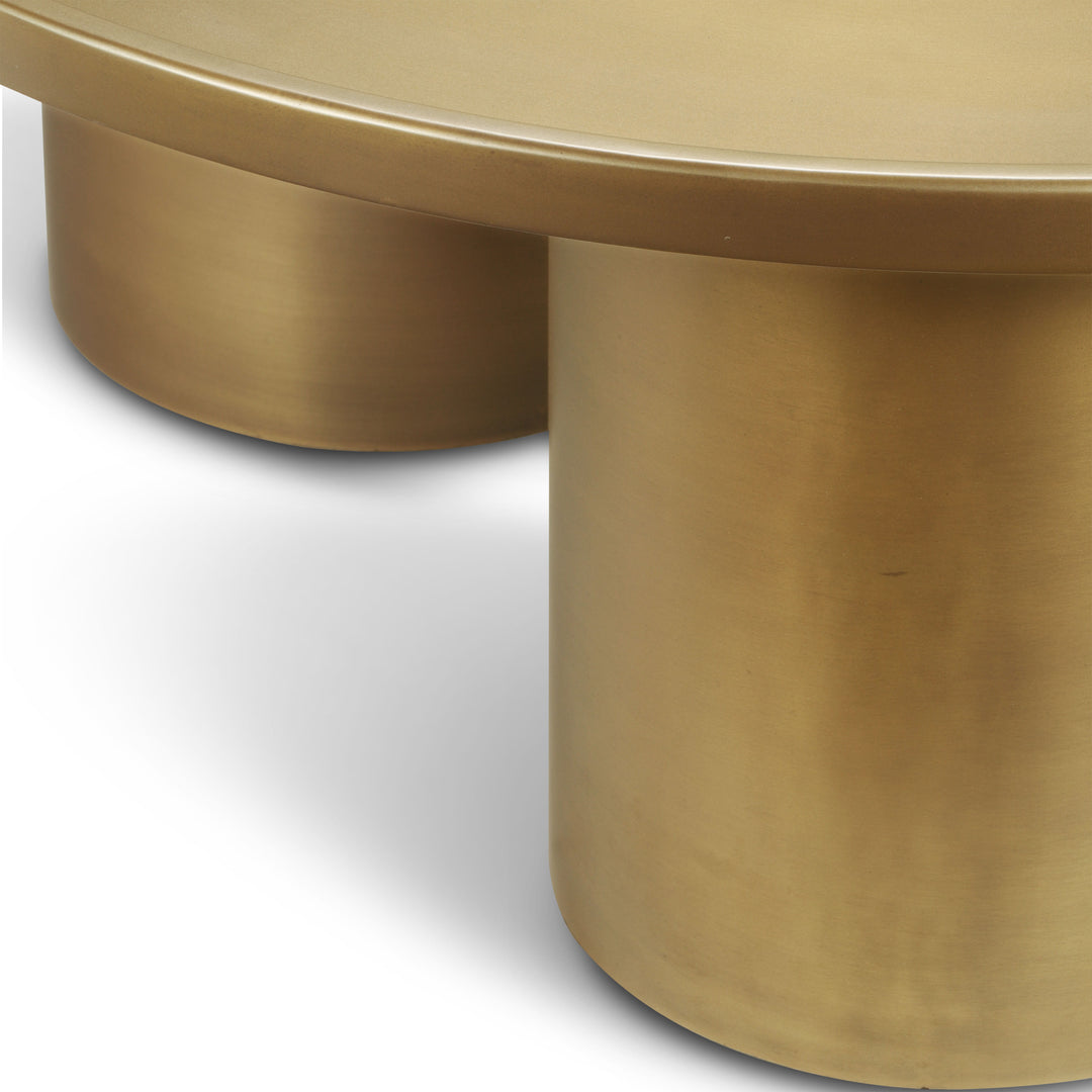 Sofia Industrial Coffee Table - Industrial Brass