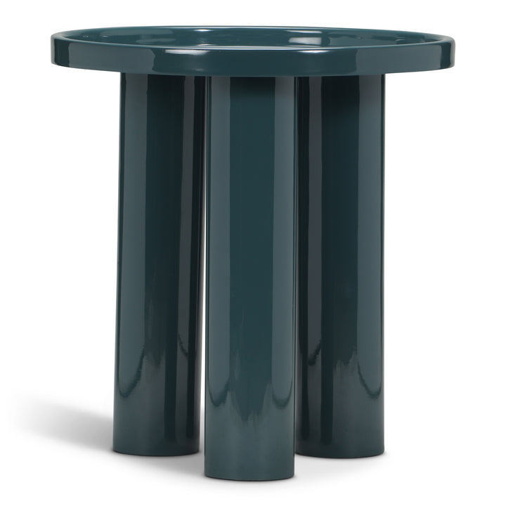 Sofia Enamel End Table - Aegean Teal
