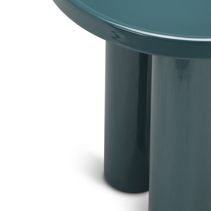 Sofia Enamel End Table - Aegean Teal