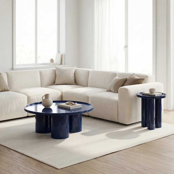 Sofia Enamel End Table - Navy