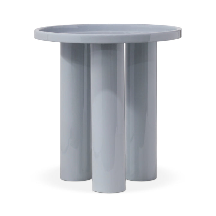 Sofia Enamel End Table - Pearl Blue