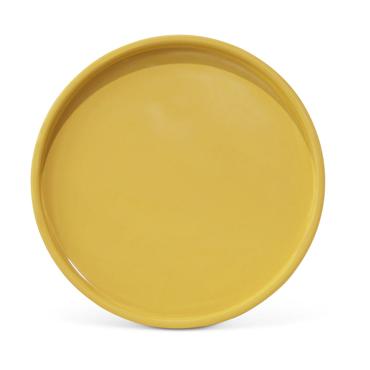 Sofia Enamel End Table - Yellow Ochre
