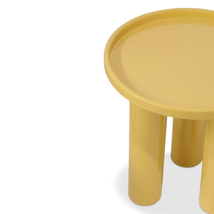 Sofia Enamel End Table - Yellow Ochre