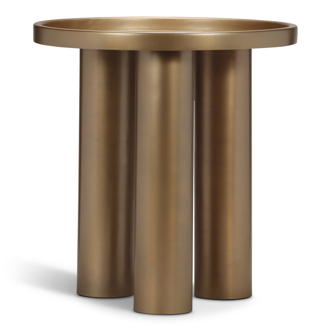 Sofia Industrial End Table - Industrial Brass