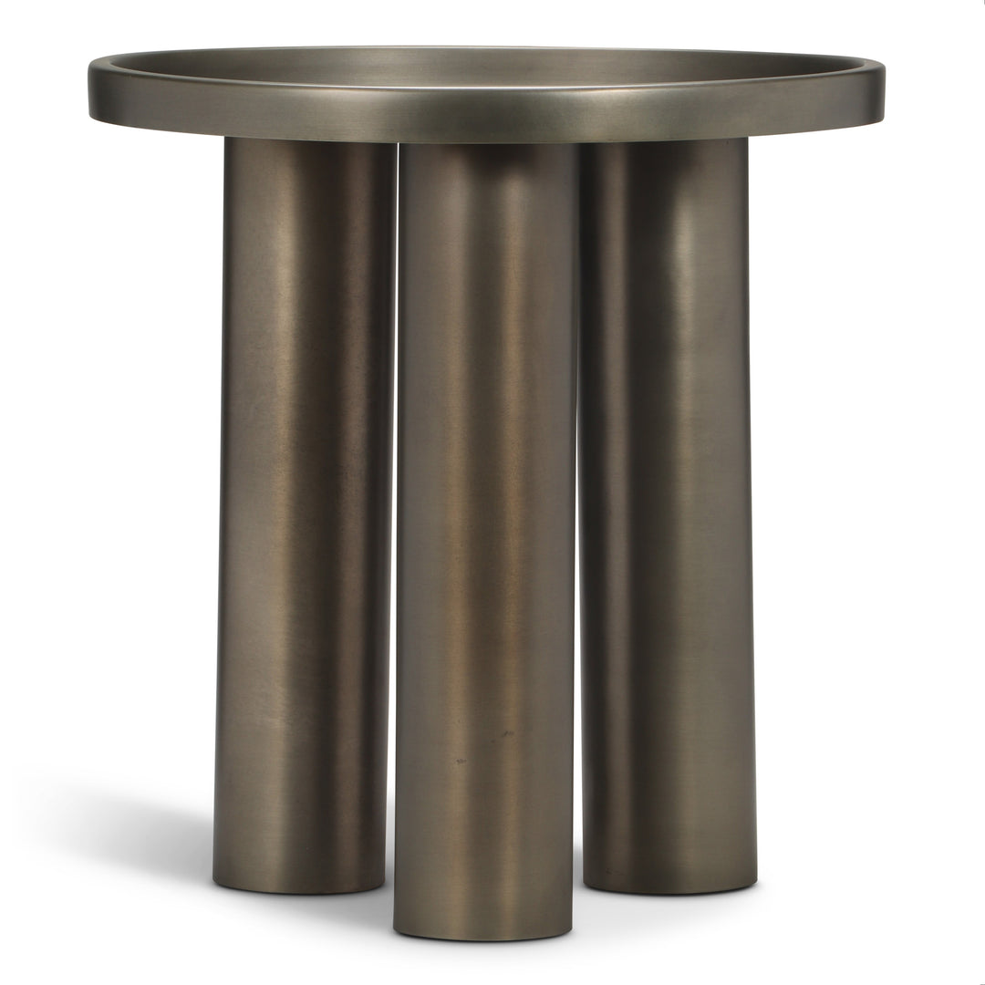 Sofia Industrial End Table - Industrial Nickel