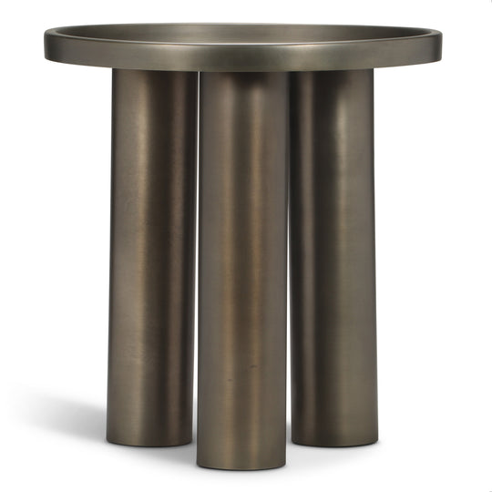 Sofia Industrial End Table - Industrial Nickel