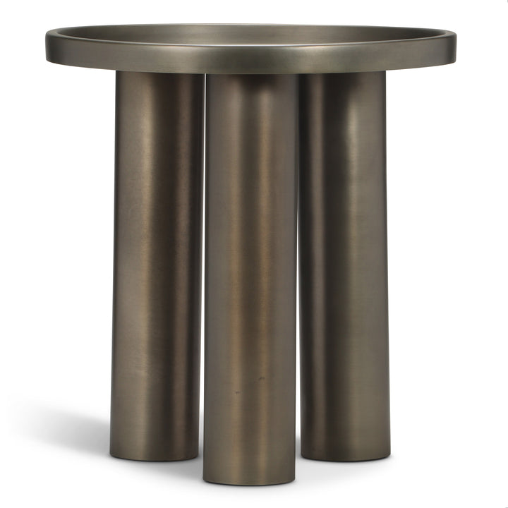Sofia Industrial End Table - Industrial Nickel