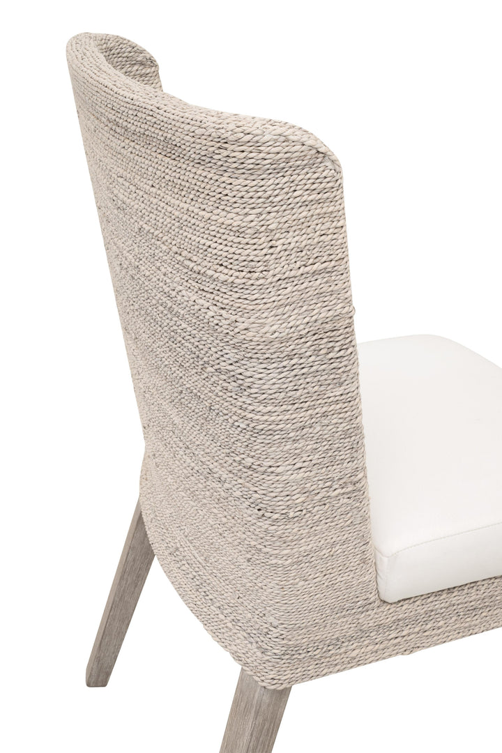White Wash Abaca Rope, LiveSmart Peyton Pearl, Natural Gray Mahogany