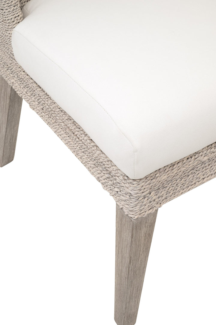 White Wash Abaca Rope, LiveSmart Peyton Pearl, Natural Gray Mahogany