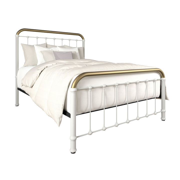 Queen / Misty White Finish w/ Milky Gold Accent