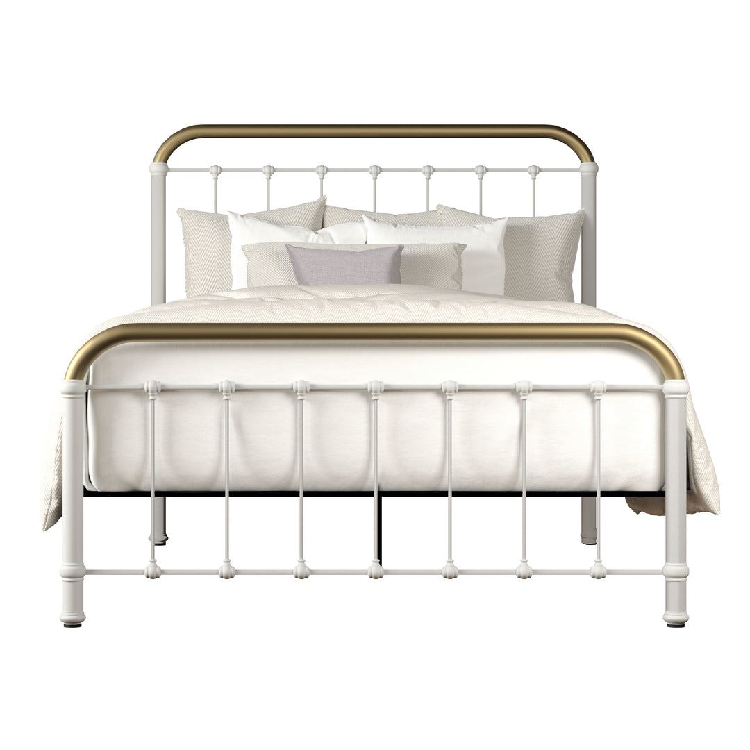 Queen / Misty White Finish w/ Milky Gold Accent