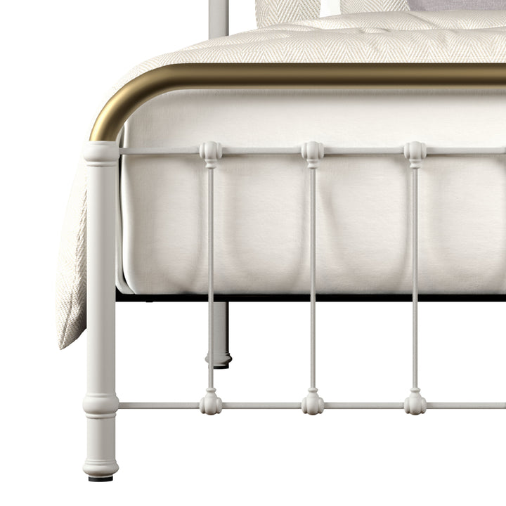 Queen / Misty White Finish w/ Milky Gold Accent