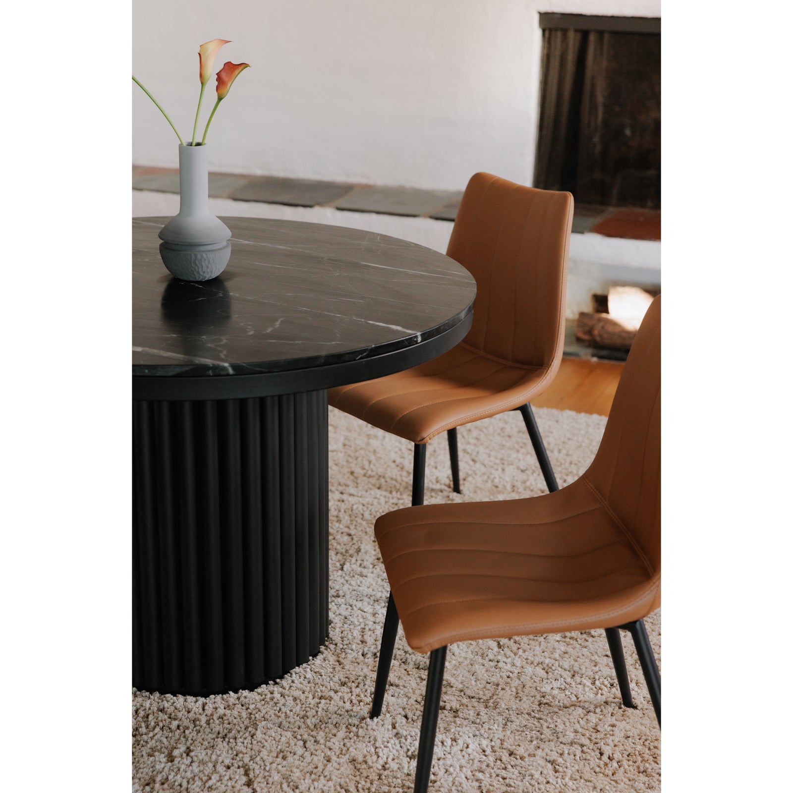 Moe's Home Collection - Tower Dining Table Black Marble - JD-1034-02-0 | American Home Furniture