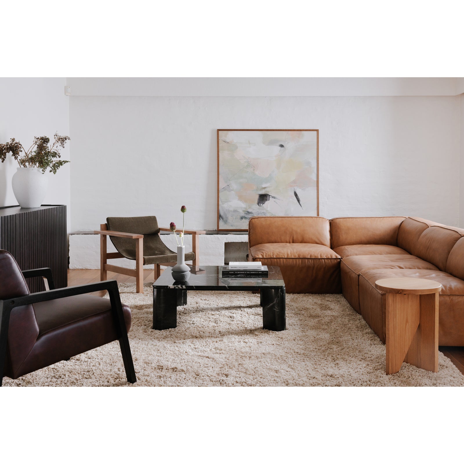 Moe's Home Collection - Segment Coffee Table Jetty Black Matrix - JD-1048-02-0 | American Home Furniture