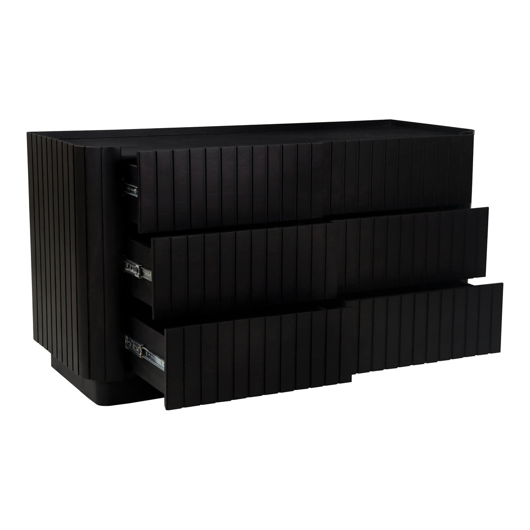 Moe's Home Collection - Povera 6 Drawer Dresser Black - JD-1062-02 | American Home Furniture