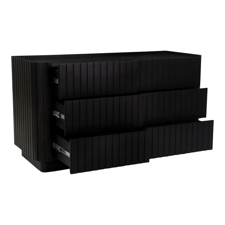 Moe's Home Collection - Povera 6 Drawer Dresser Black - JD-1062-02 | American Home Furniture