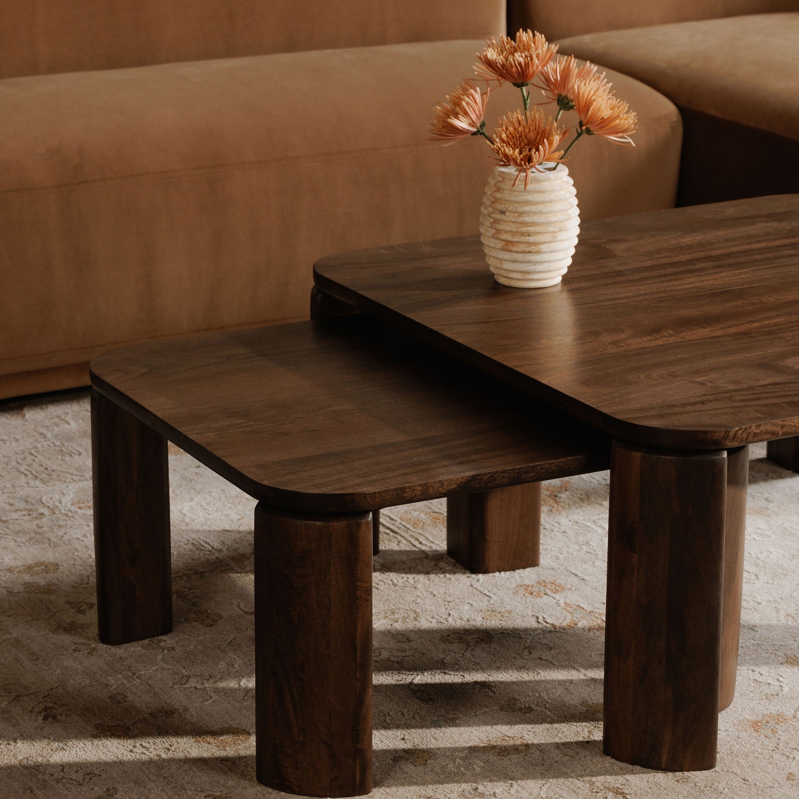 Moe's Home Collection - Bailey Nesting Coffee Table Deep Brown - JD-1094-20 | American Home Furniture