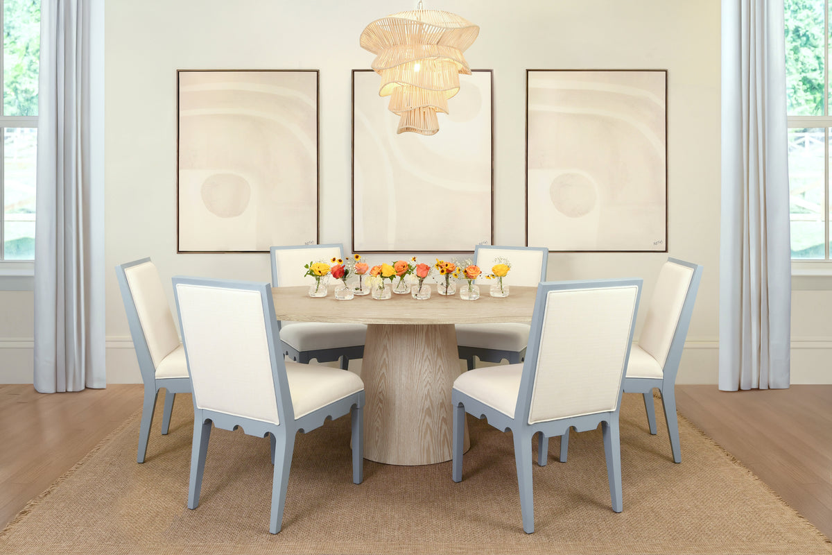 Oval Cerused Oak Dining Table - JEFFERSON CO