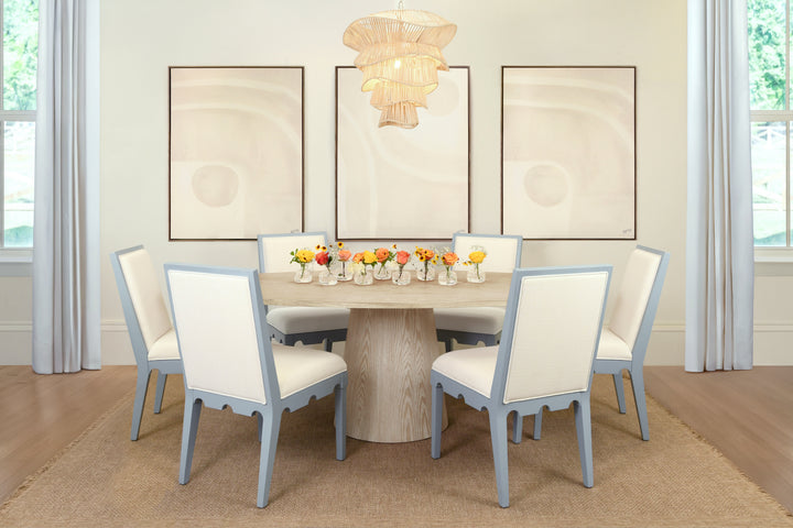Oval Cerused Oak Dining Table - JEFFERSON CO