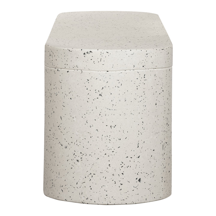 Lyon Outdoor Bench White Terrazzo
