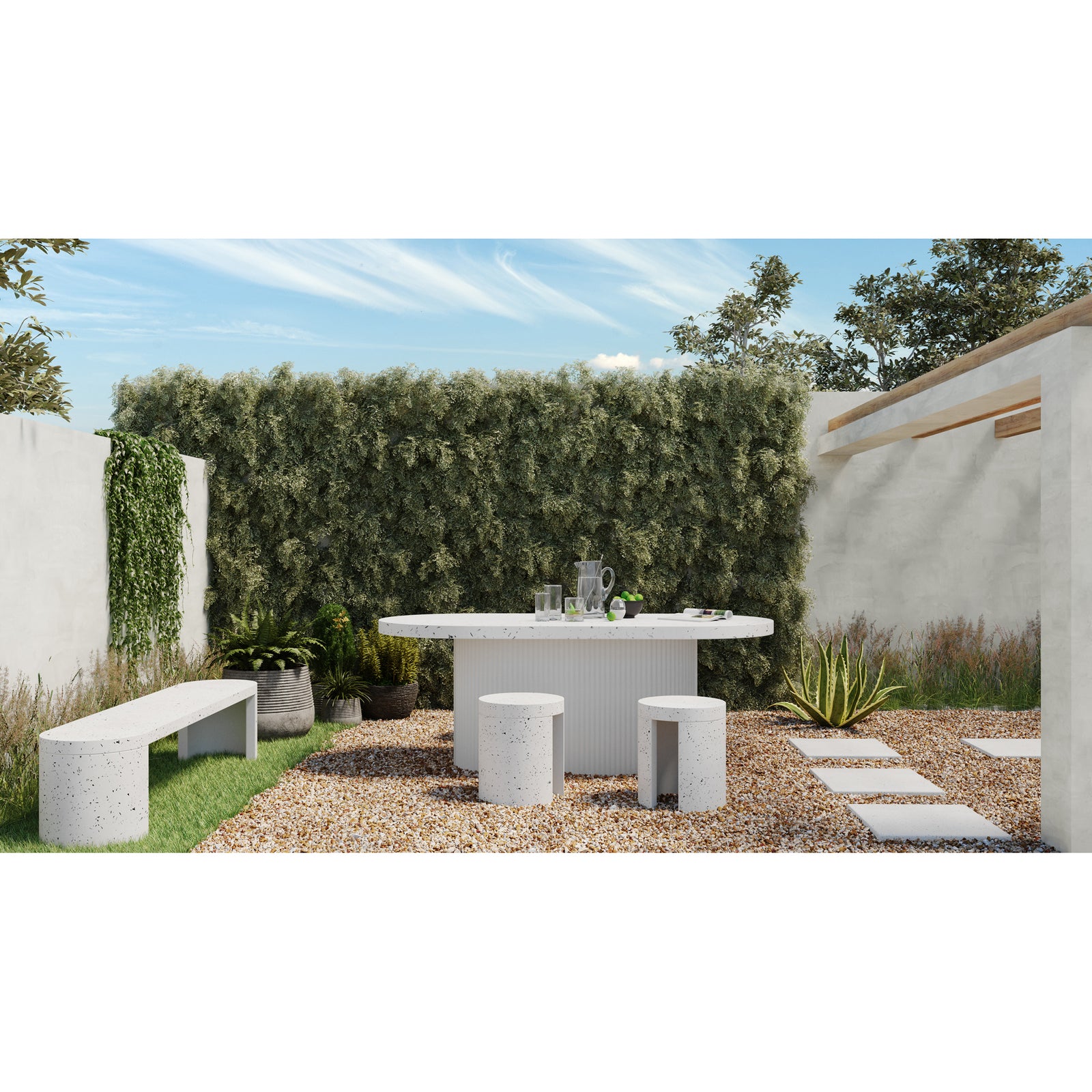 Moe's Home Collection - Lyon Outdoor Bench - JK-1002-29 | American Home Furniture