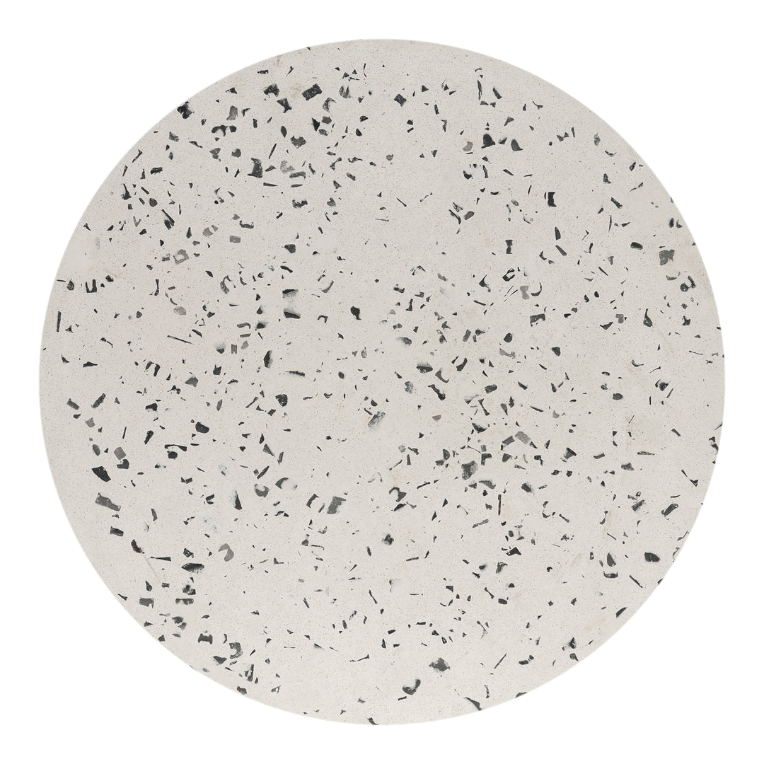Lyon Outdoor Stool White Terrazzo