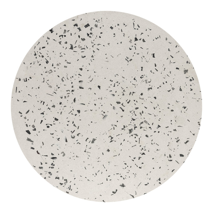Lyon Outdoor Stool White Terrazzo