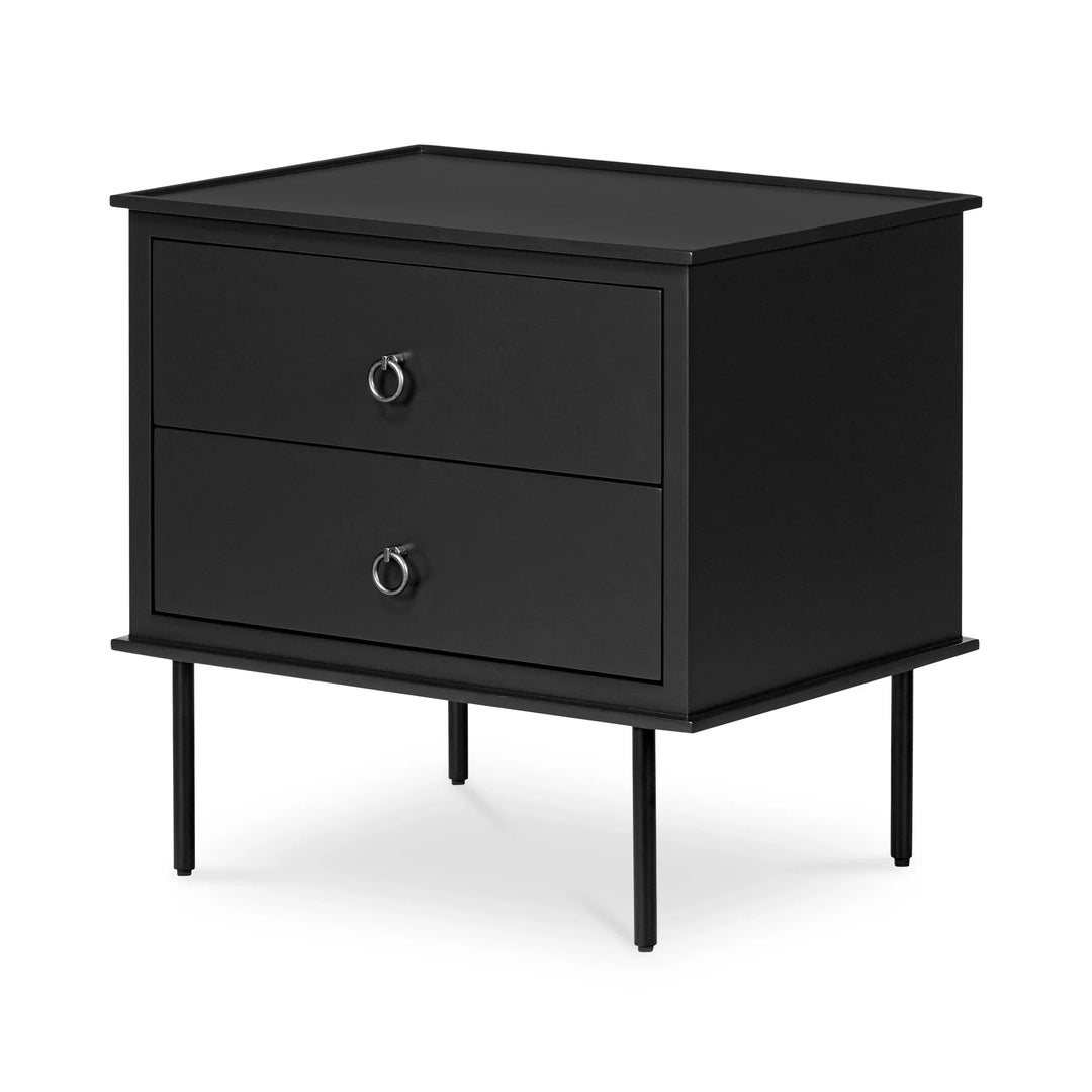 Reagan Nightstand Black - AmericanHomeFurniture