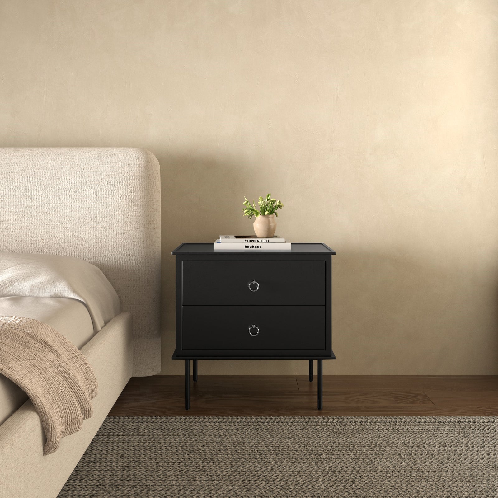 Moe's Home Collection - Reagan Nightstand Black - JU-1006-02 | American Home Furniture