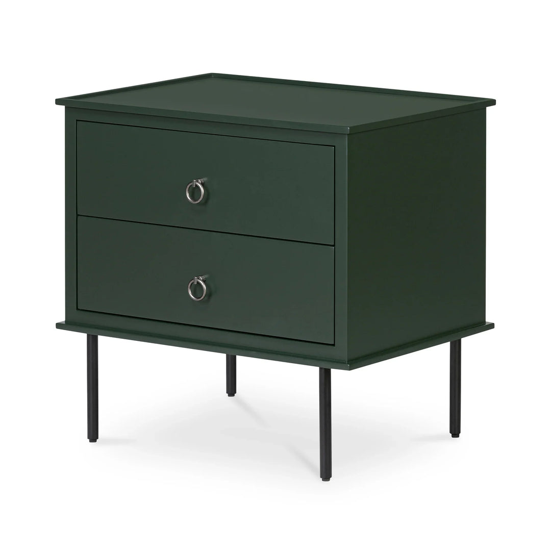 Reagan Nightstand Deep Green - AmericanHomeFurniture