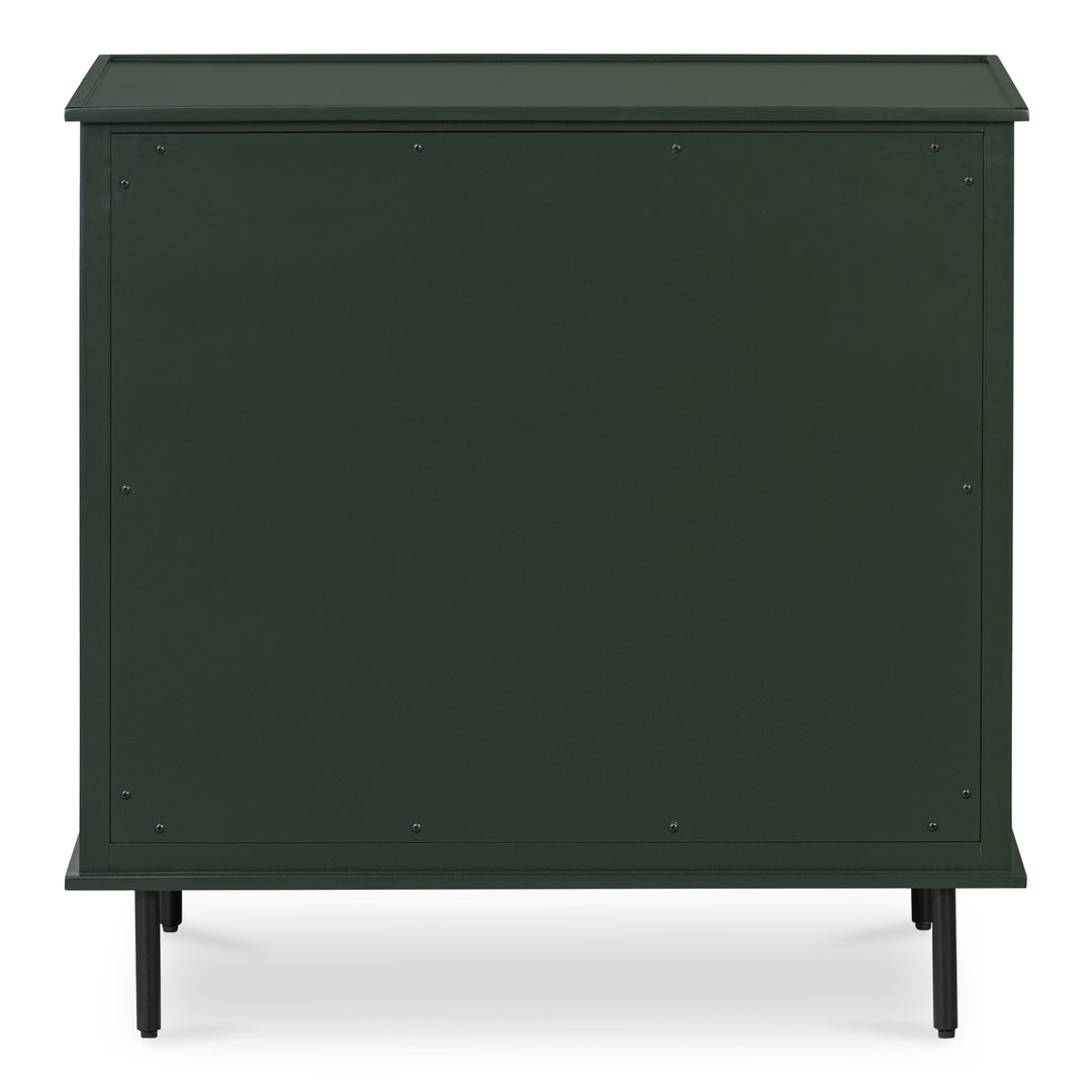 Moe's Home Collection - Reagan 3 Drawer Nightstand Deep Green - JU-1007-27 | American Home Furniture
