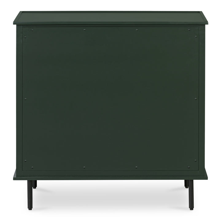 Moe's Home Collection - Reagan 3 Drawer Nightstand Deep Green - JU-1007-27 | American Home Furniture