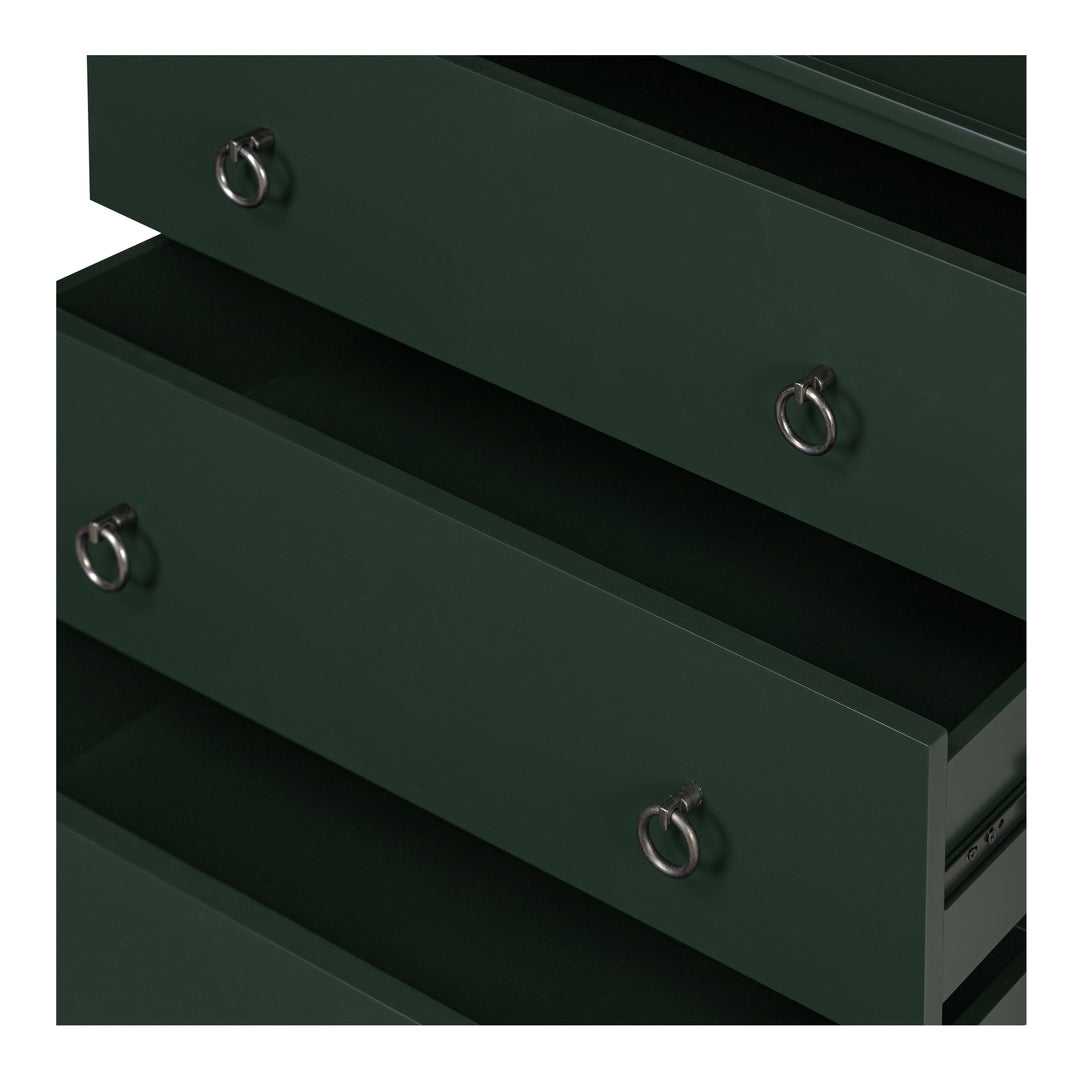 Moe's Home Collection - Reagan 3 Drawer Nightstand Deep Green - JU-1007-27 | American Home Furniture