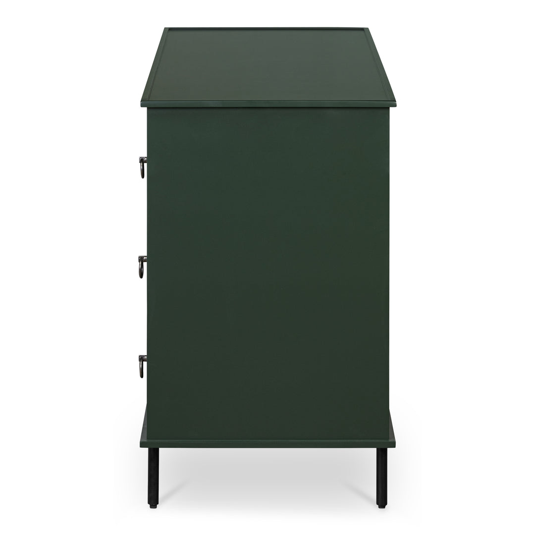 Moe's Home Collection - Reagan 6 Drawer Dresser Deep Green - JU-1008-27 | American Home Furniture