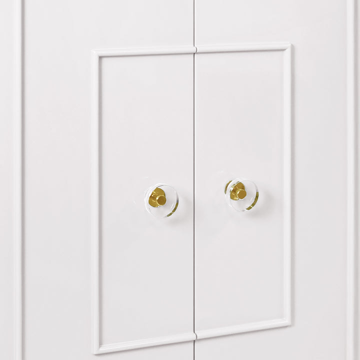 Two Door Matte White Lacquer Cabinet - JUDD WH