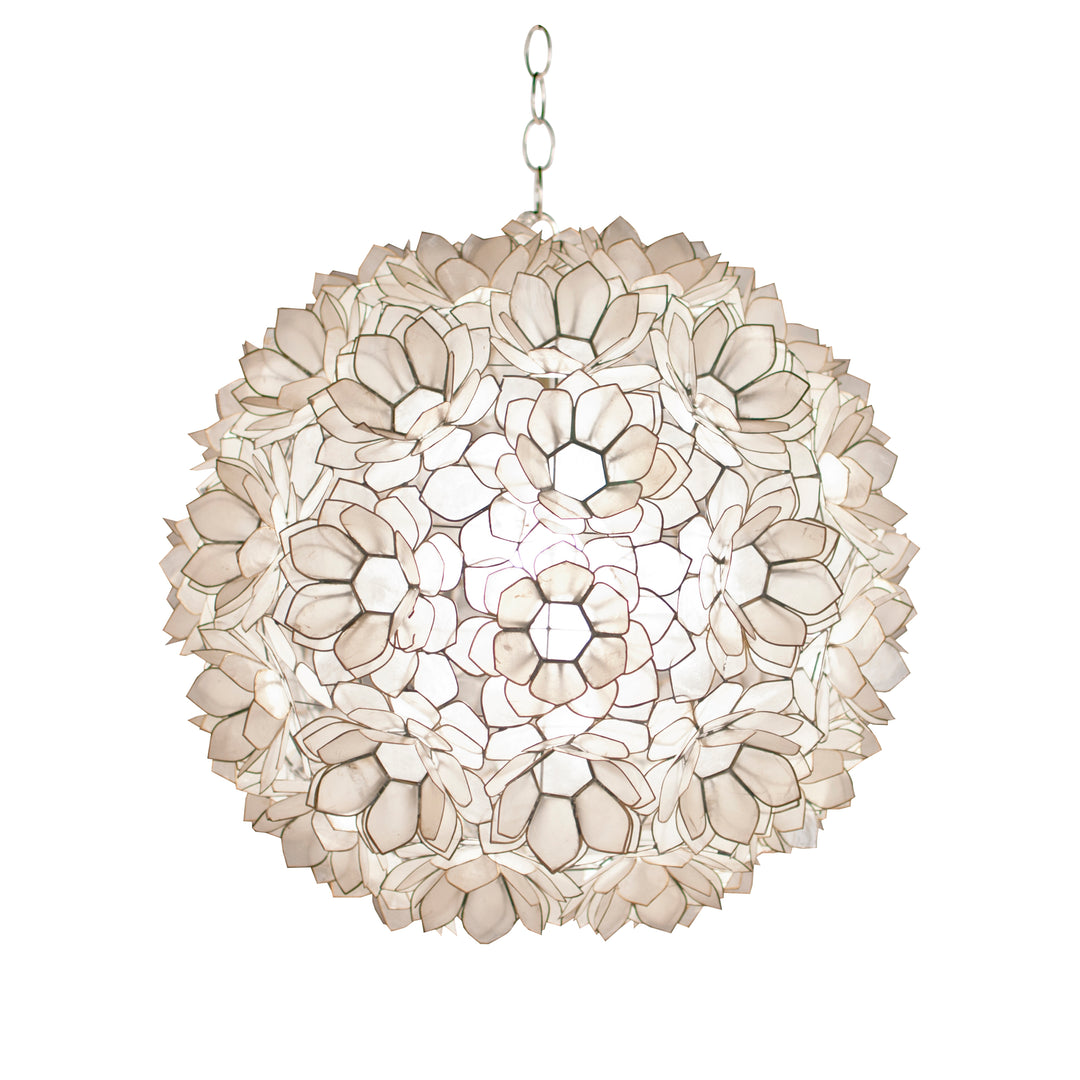 20" Dia Capiz Lotus Pendant - JUPITER