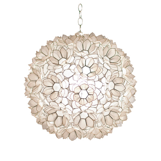 20" Dia Capiz Lotus Pendant - JUPITER