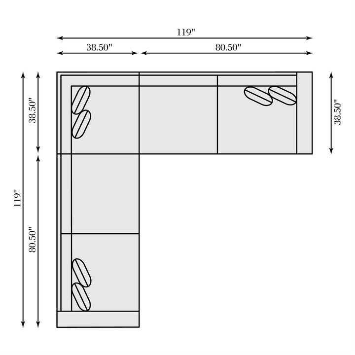 Nest Fabric Sectional Medium