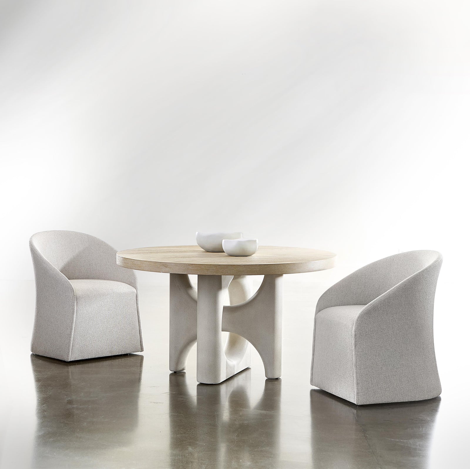American Home Furniture Bernhardt Loft Antibes Round Dining Table 