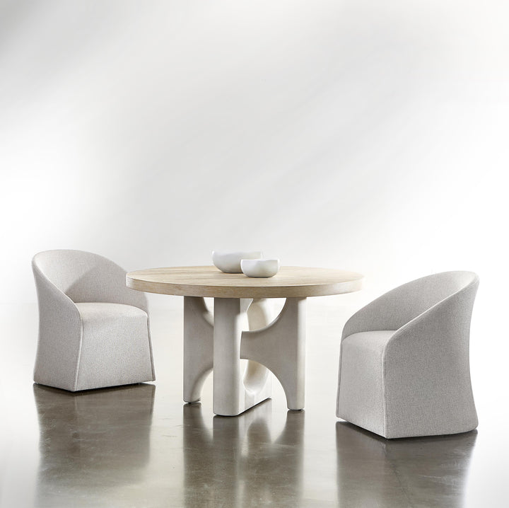 American Home Furniture Bernhardt Loft Antibes Round Dining Table 