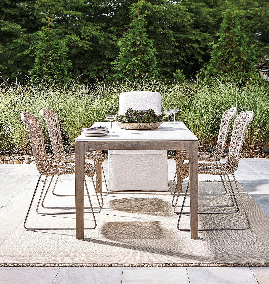 American Home Furniture Bernhardt Exteriors Marbella Dining Table 