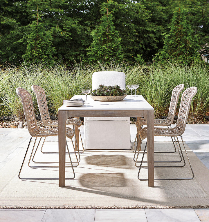 American Home Furniture Bernhardt Exteriors Marbella Dining Table 