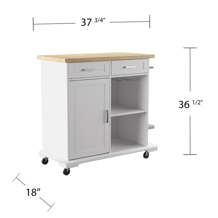 Warkin Rolling Kitchen Island