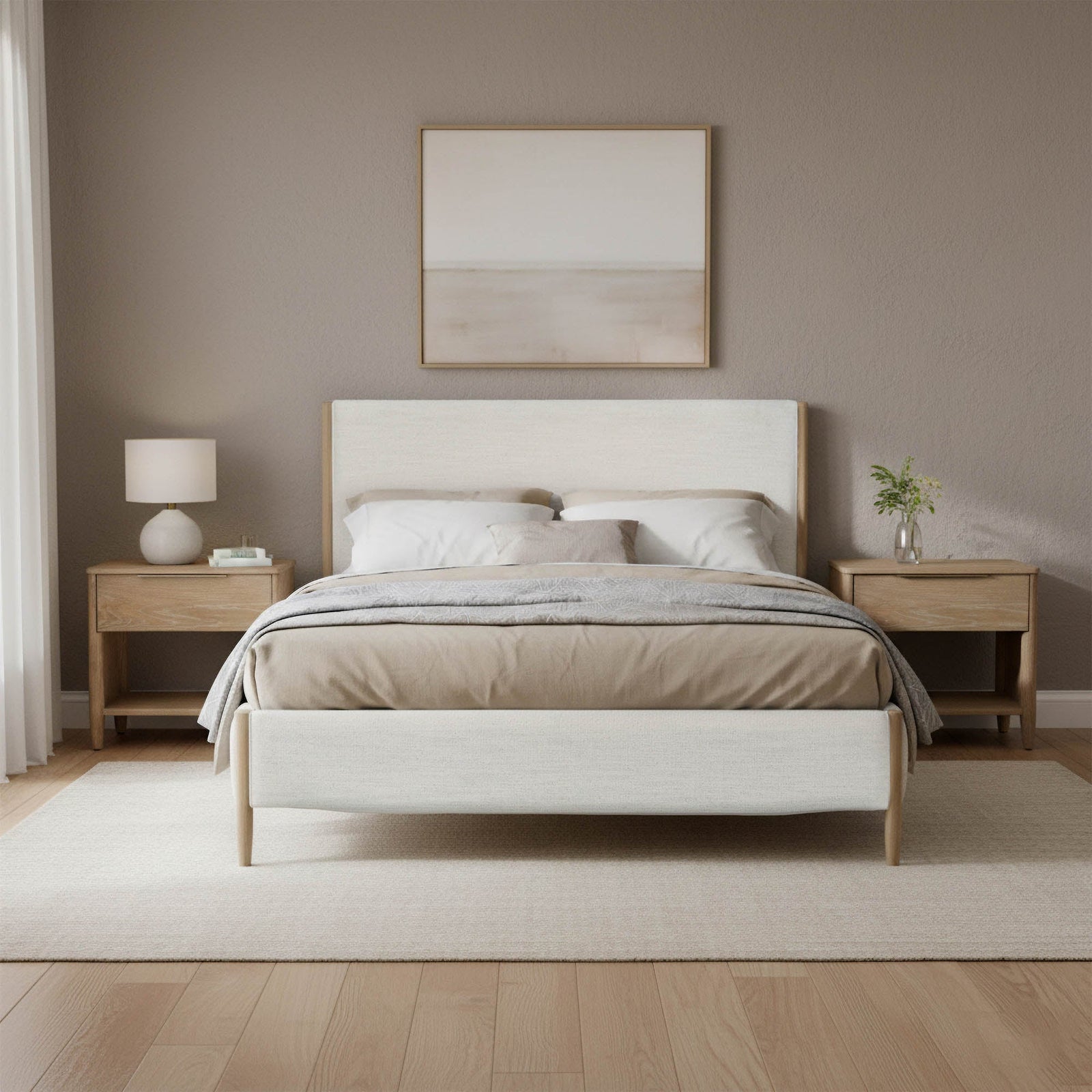 Kamelia King Bed - Sand