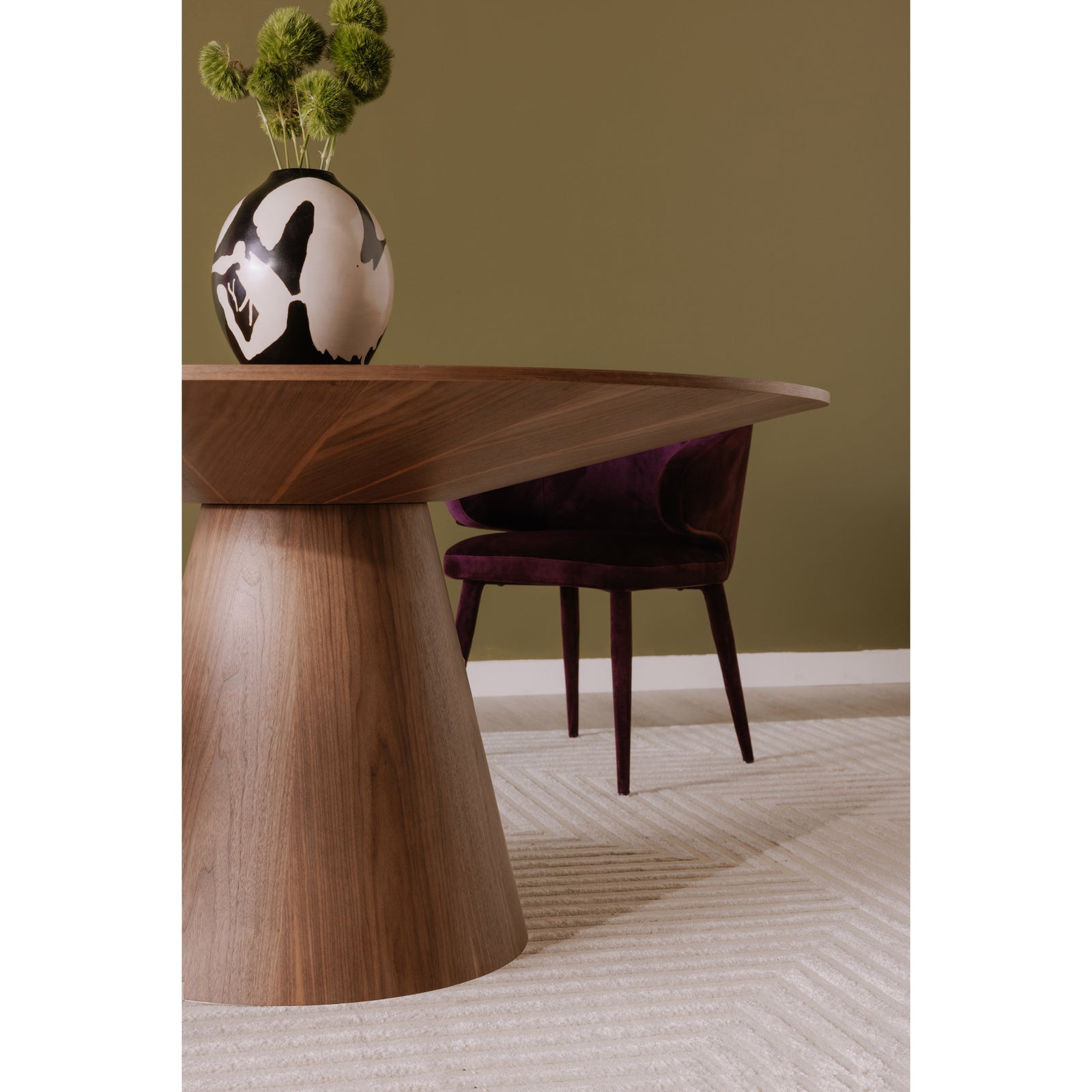 Moe's Home Collection - Otago Dining Table 54In Round Walnut - KC-1029-03-0 | American Home Furniture