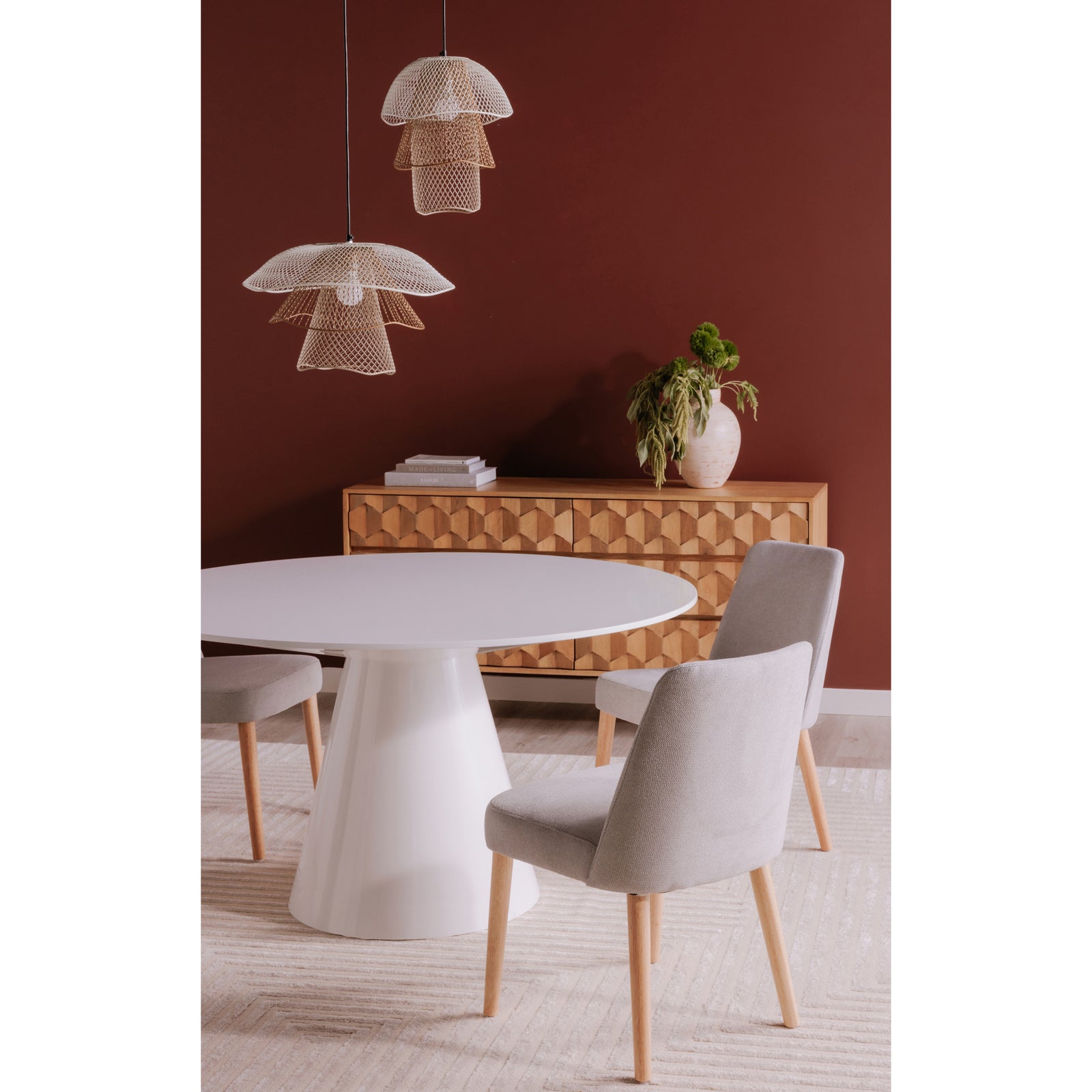 Moe's Home Collection - Otago Dining Table 54In Round White - KC-1029-18-0 | American Home Furniture