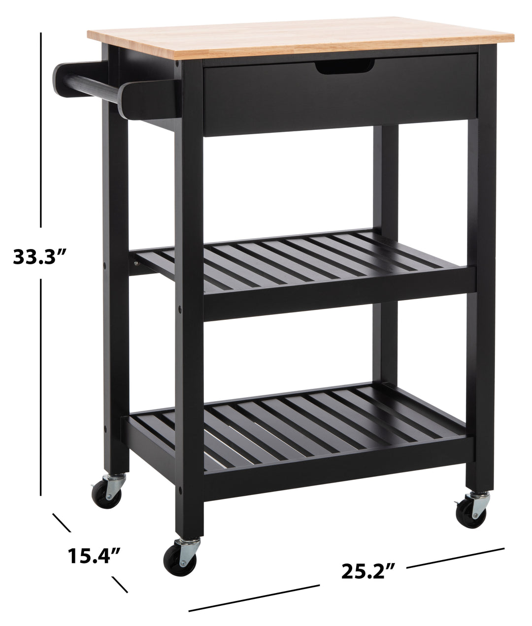 O'NEILL 1 DRAWER 2 SHELF KITCHEN CART - AmericanHomeFurniture