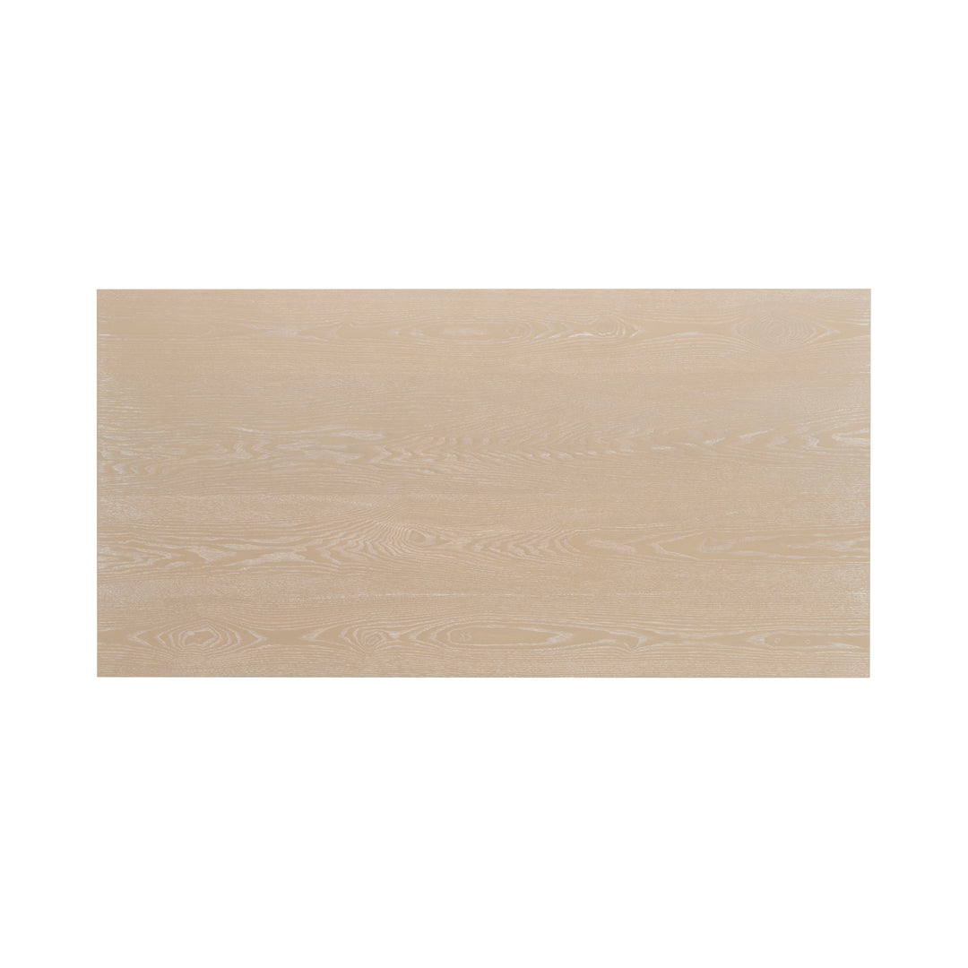 Waterfall Edge Coffee Table In Cerused Oak - KENNETH CO COFFEE TABLE