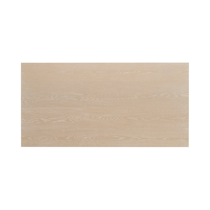 Waterfall Edge Coffee Table In Cerused Oak - KENNETH CO COFFEE TABLE
