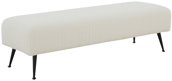 IVORY / BLACK / 60.2" X 20.9" X 18.1" / BOUCLE